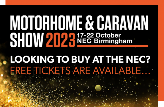 Register for FREE tickets at this years NEC Motorhome & Caravan Show!